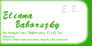 eliana baborszky business card